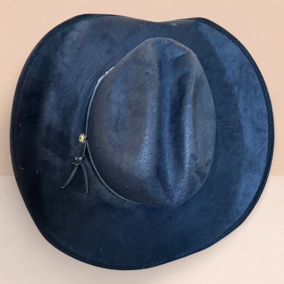 La Sierra West Hats Western Cowboy Hat Rodeo Vaquero Sombrero Equine Sz M Black - Picture 7 of 8